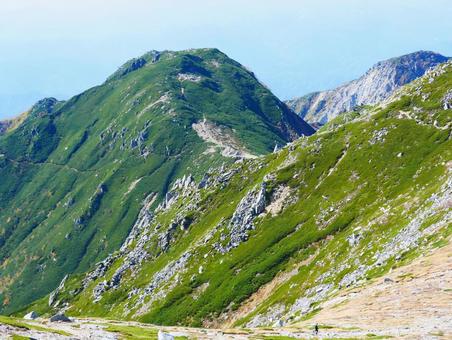 美しい稜線 千畳敷カール,山,秋の写真素材