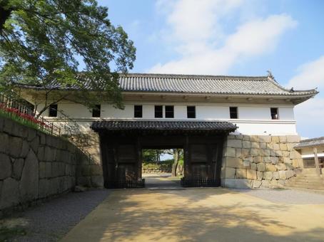 丸亀城　大手門　大手一の門 丸亀城,現存天守,高石垣の写真素材