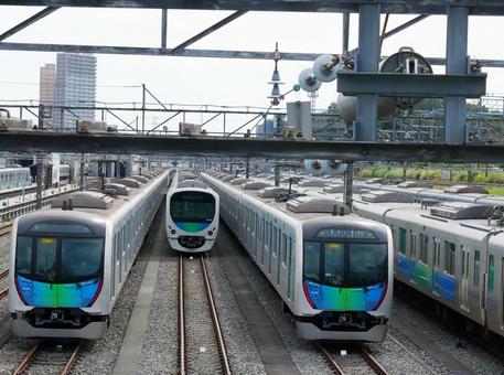 西武線の車庫 西武鉄道,西武線,西武池袋線の写真素材