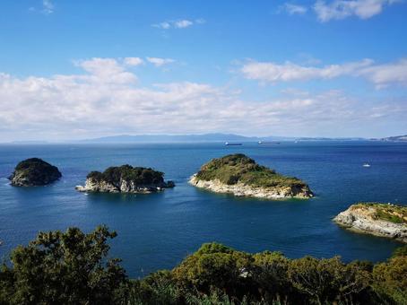 島 島 島,海,空の写真素材