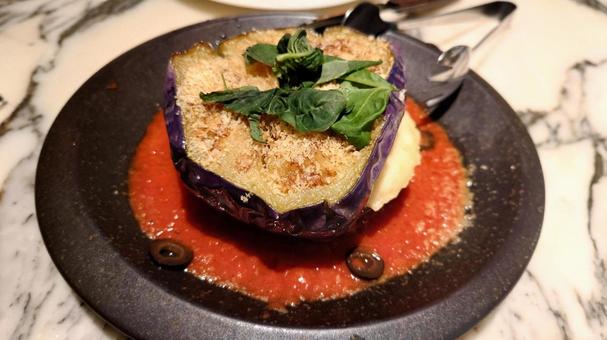 茄子のステーキ 茄子のステーキ 茄子のステーキ,なす,茄子の写真素材