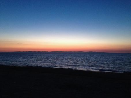 Photo, sea, sunset, natural, 