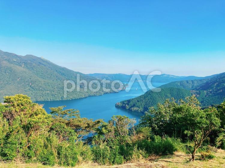 山と海の風景 静岡,静岡県,自然の写真素材