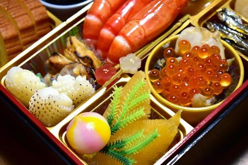 おせち料理のいかと数の子といくら おせち,おせち料理,正月の写真素材