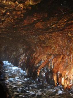 Photo, three sections of caves, cave, rocky skin, 
