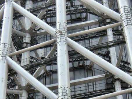 スカイツリーの骨組み-17 東京スカイツリー,鉄骨,骨格の写真素材