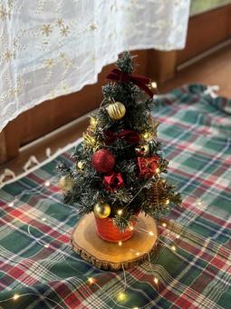 中央にあるクリスマスツリー クリスマスツリー,クリスマス,お祝いの写真素材