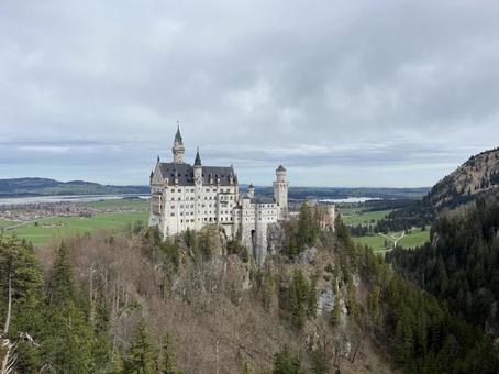Photo, neuschwanstein, city, hohenschwangau, 