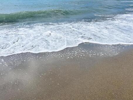 波 海,海水,砂浜の写真素材