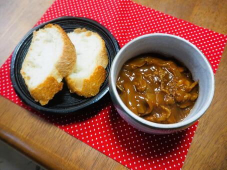 おうちカフェ コーヒー,パン,美味しいの写真素材