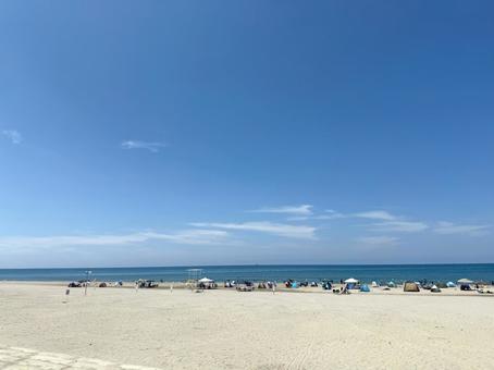 日本海の海水浴場 日本海の海水浴場の写真