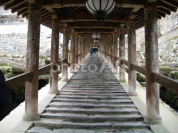 長谷寺　登廊 石段,寺,奈良の写真素材