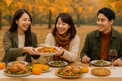 秋の食卓シェア 秋の食卓シェアの写真