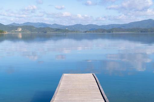加計呂麻島の風景　桟橋 鹿児島県,奄美大島,加計呂麻島の写真素材