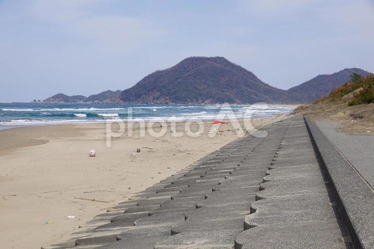 海辺の風景 砂丘,鳥取砂丘,観光の写真素材