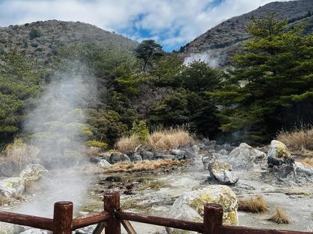 雲仙 雲仙,温泉,長崎の写真素材