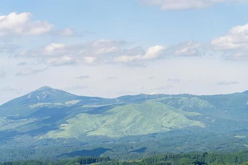 熊本-【押戸石の丘】 熊本,阿蘇市,阿蘇山の写真素材