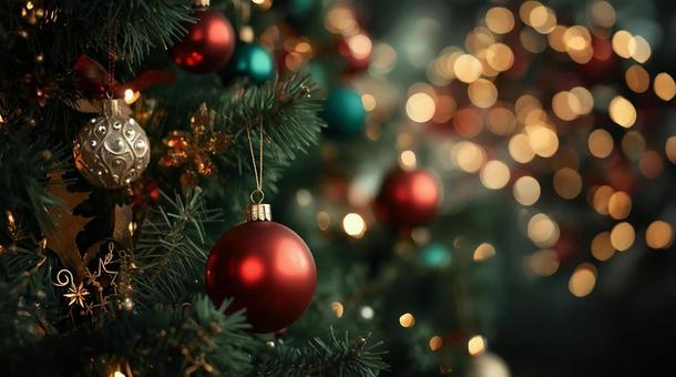 クリスマスツリーの飾りの写真