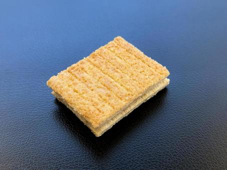 パイ生地のクッキー 皿,ウエハース,パイ生地の写真素材