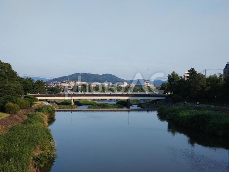 京都（鴨川の風景） 京都市,京都,古都の写真素材