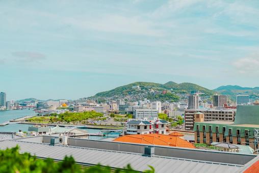 【長崎】グラバー園からの長崎市内の街並み 【長崎】グラバー園からの長崎市内の街並みの写真