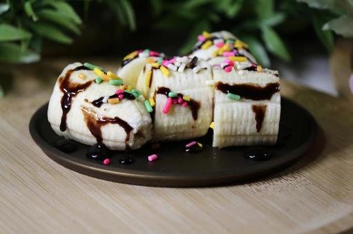 チョコバナナ チョコバナナ 食べ物,食品,食物の写真素材