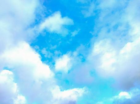 青空と雲 青空と雲の写真