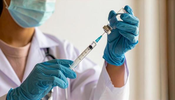 注射イメージ 薬剤を抽出している注射器 注射イメージ 薬剤を抽出している注射器の写真