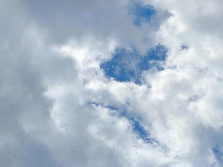 曇りがちな空 曇りがちな空の写真