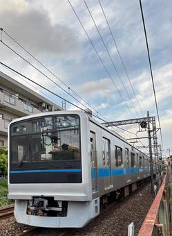 鉄道の力強い正面 電車,鉄道,クローズアップの写真素材