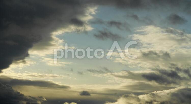 ギリシャ神話の絵画のような空 夕焼け,雲,絵画の写真素材