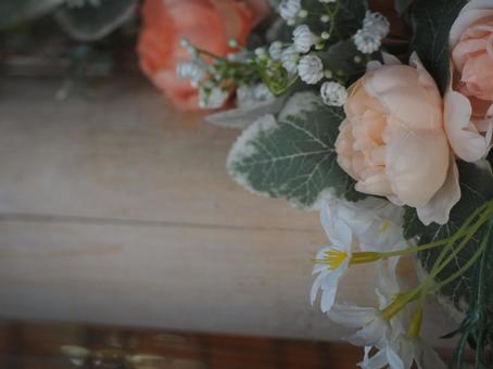 淡い色の造花 淡い色の造花の写真