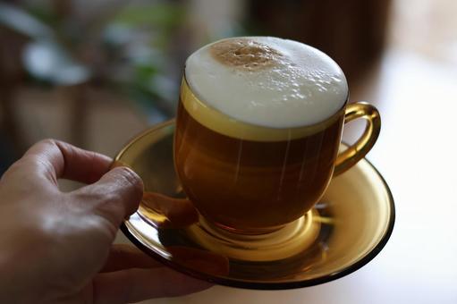 珈琲 珈琲 カプチーノ,珈琲,コーヒーの写真素材