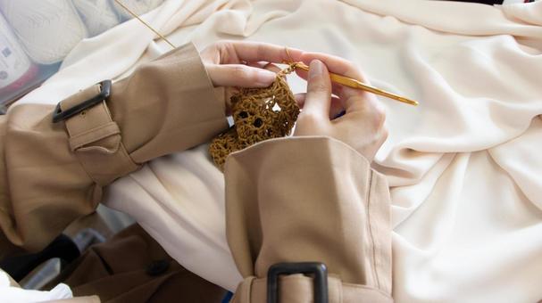 手仕事の温もり ハンドメイド,手芸,手作りの写真素材