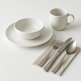 白い食器セット 白い食器セットの写真