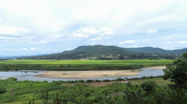 高館義経堂　松尾芭蕉が見た景色　平泉 高館義経堂,源義経,武蔵坊弁慶の写真素材