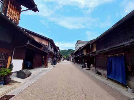 岐阜県「岩村城下町」町並み 岩村城下町,町並み,岩村城の写真素材