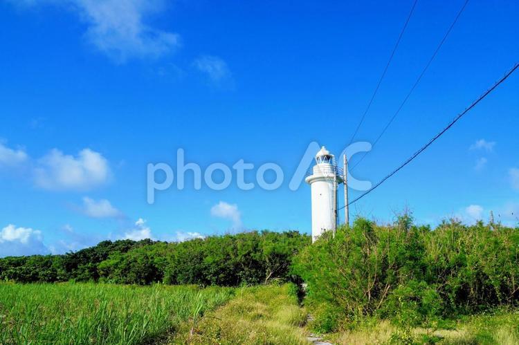 沖縄・波照間島灯台 波照間島,日本最南端,灯台の写真素材