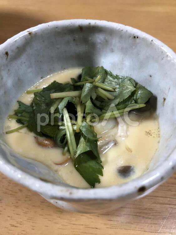 自家製茶碗蒸し フード,野菜,鉢の写真素材