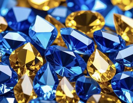 イエロー　ブルー ダイヤモンドの写真