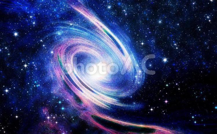 宇宙イメージ素材/渦巻き銀河 宇宙,星空,渦巻き銀河の写真素材