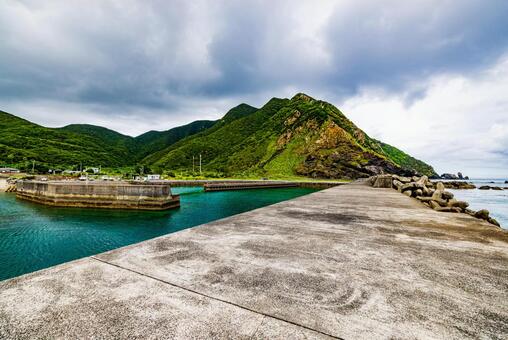 奄美大島　今里漁港の風景　 奄美大島,今里漁港,海の写真素材