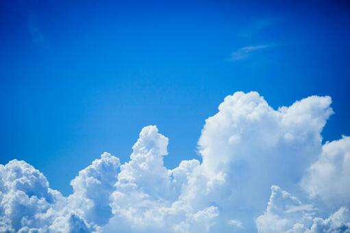 Blue sky and white clouds, white, summer sky, mianyun, JPG