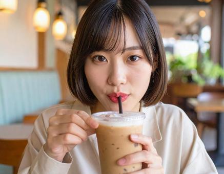 カフェで休憩 カフェで休憩の写真