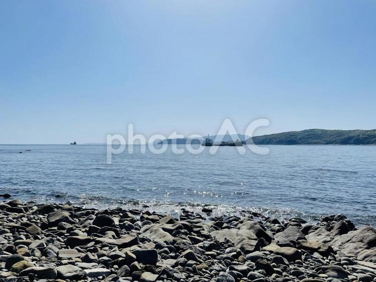 青空の美しい海 海,海岸,自然の写真素材