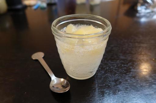 Photo, nata de coco, melocotón, melocotón blanco, 