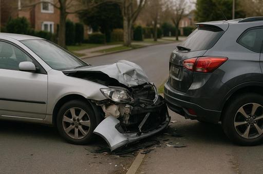 自動車事故 自動車事故の写真