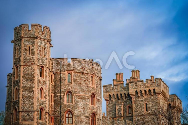 ウィンザー城の美しい塔 ウィンザー城,イギリス,塔の写真素材