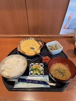 貝焼き味噌定食 青森 貝焼き味噌定食 青森 食事,ランチ,定食の写真素材