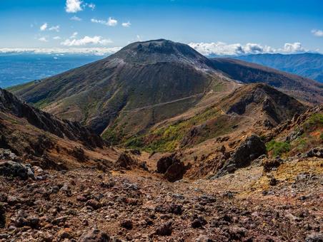 紅葉の那須岳（茶臼岳） 那須岳,紅葉,茶臼岳の写真素材